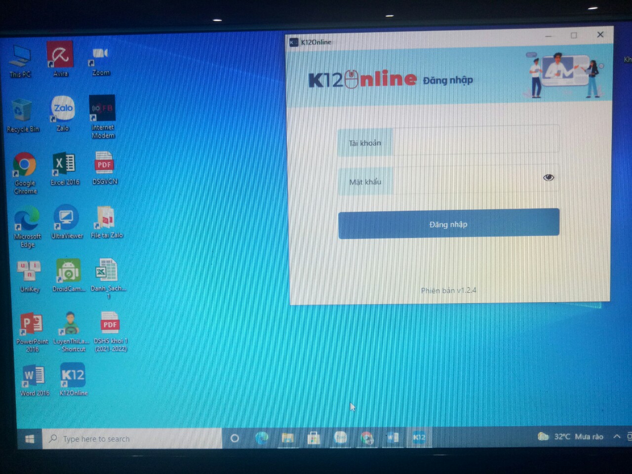 K12 online trên máy tính
